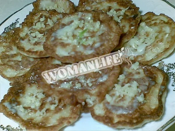 рисовые оладьи из каши с майонезом