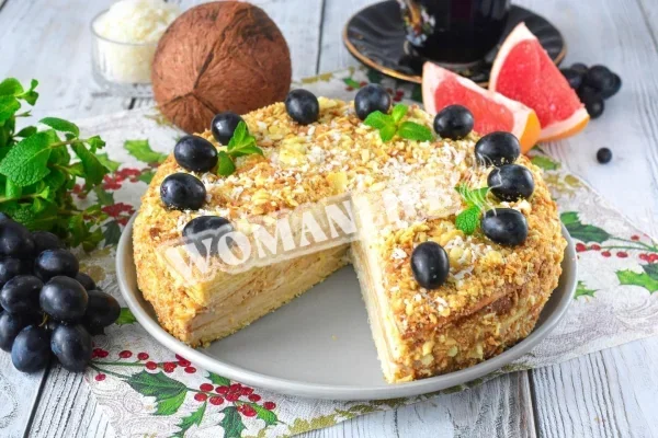 Пісний торт Наполеон