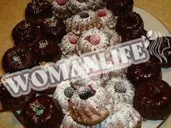 Капкейки День і Ніч з бананом і шоколадом на кефірі