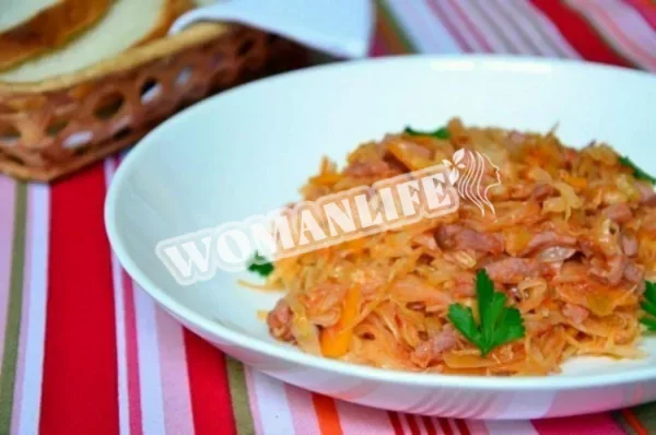 Капуста з шинкою