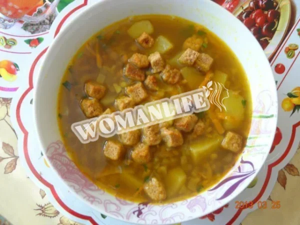 Сочевичний суп без м'яса