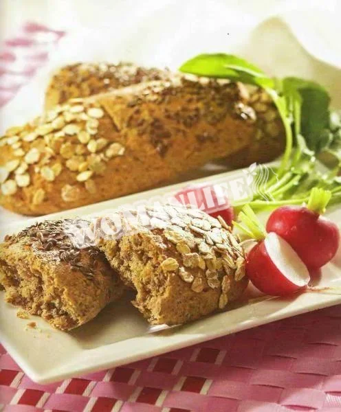 Хліб з пластівцями та насінням льону