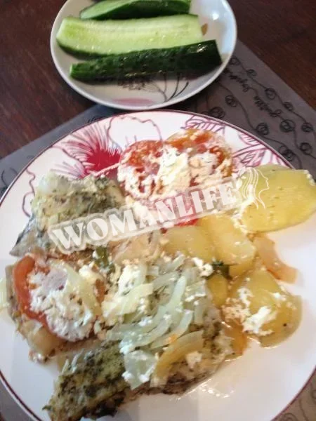 Сібас з овочами у фользі