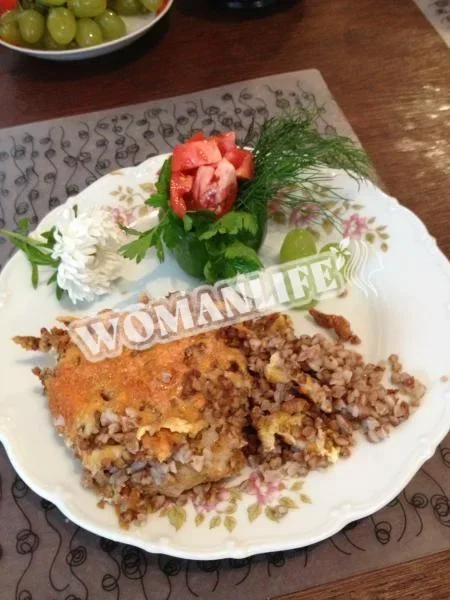 Курка фрі з гречкою