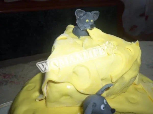 Сирний пиріг з мишками