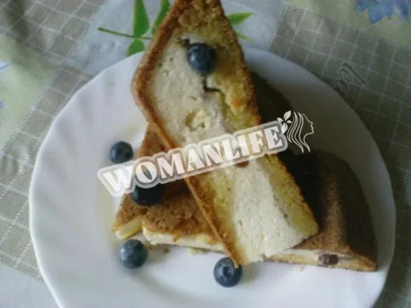 Відкритий пиріг з сиром