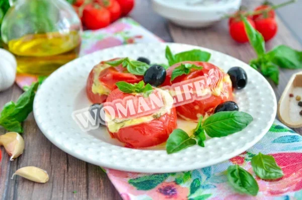 Помідори з сиром в мультиварці
