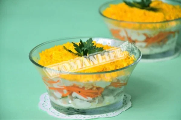 Салат з тунцем і корейською морквою