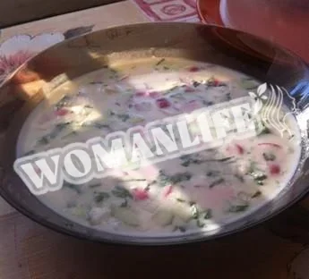 Окрошка з селери на кефірі