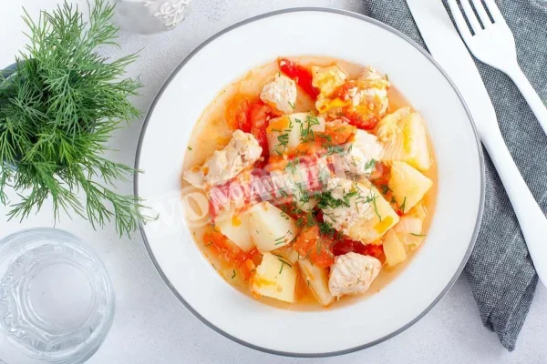 Рагу з індички з овочами та картоплею