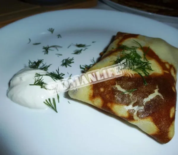 Млинці з молоком і м'ясом