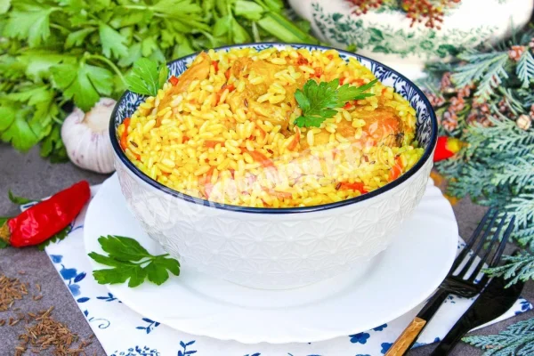 Плов в скороварці з куркою